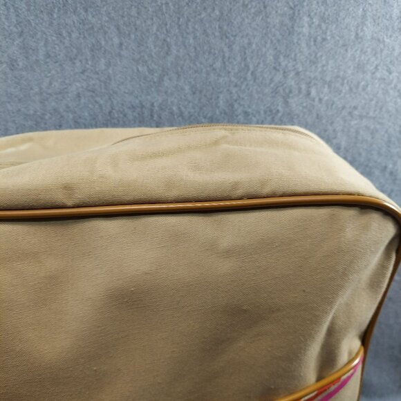 American Express Vintage Travel Bag With Retro Stripe Design READ Small Spot - Picture 8 of 15